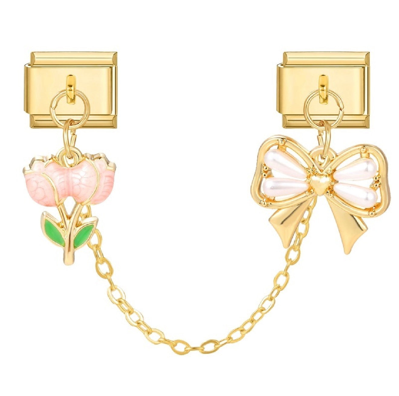Double Linked Charms *SILVER & GOLD*