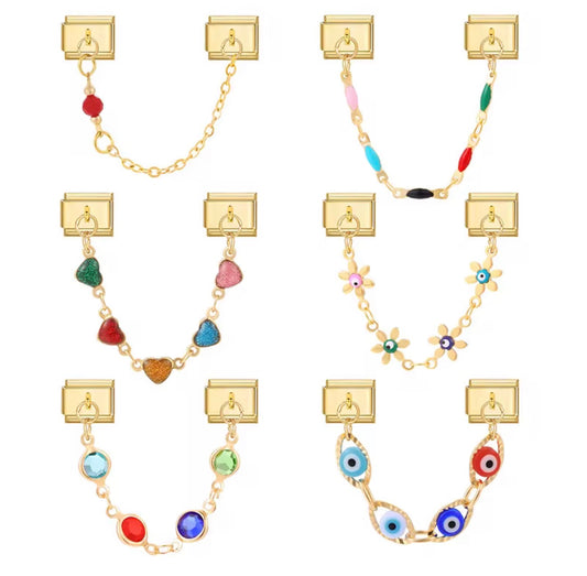 Double Linked Charms *SILVER & GOLD*